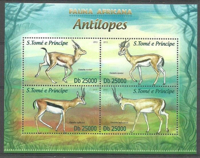 Znaczek Wyspy Św. Tomasza i Książęca 2013 Mi ark 5116-5119 Czyste **