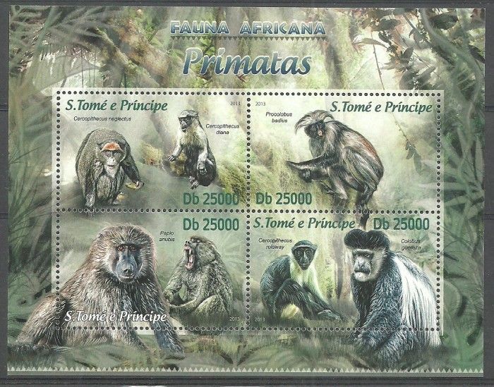 Znaczek Wyspy Św. Tomasza i Książęca 2013 Mi ark 5140-5143 Czyste **