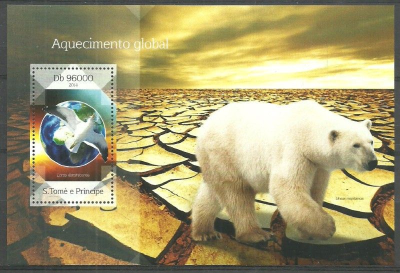 Znaczek Wyspy Św. Tomasza i Książęca 2014 Mi bl 1007 Czyste **