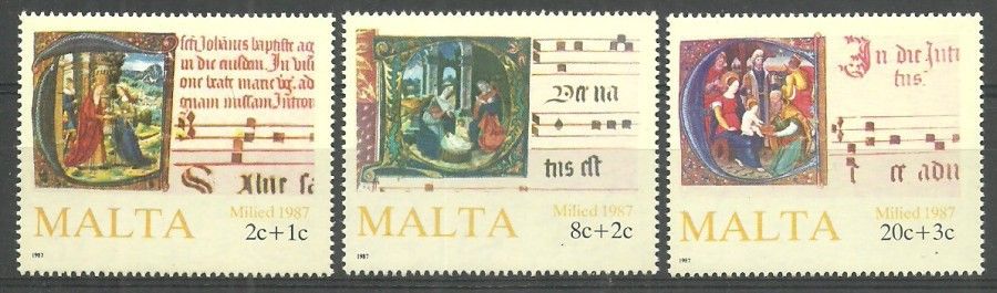 Znaczek Malta 1987 Mi 779-781 Czyste **