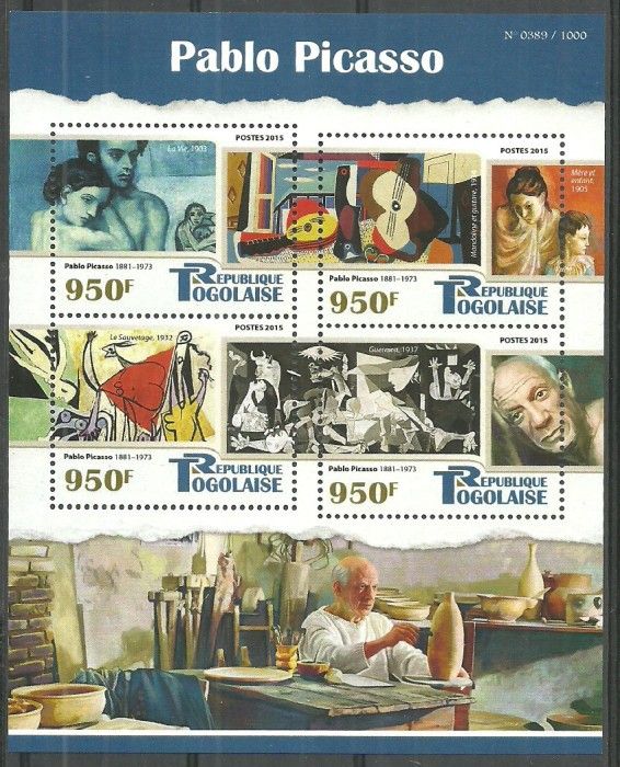 Znaczek Togo 2015 Mi ark 7063-7066 Czyste **