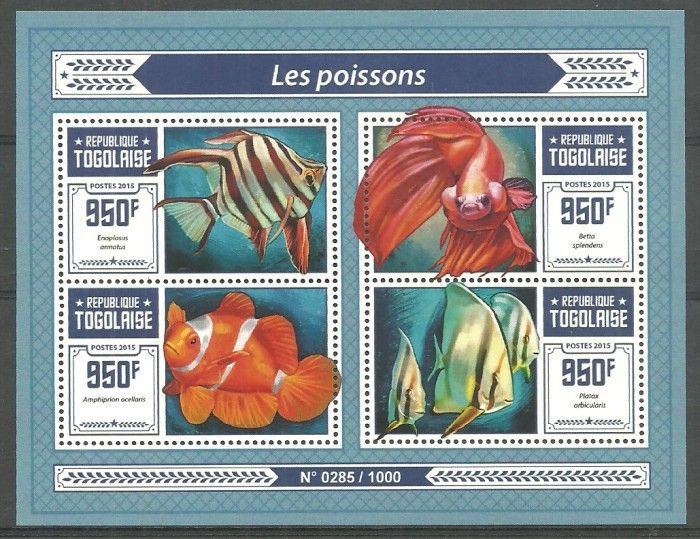 Znaczek Togo 2015 Mi ark 7099-7102 Czyste **