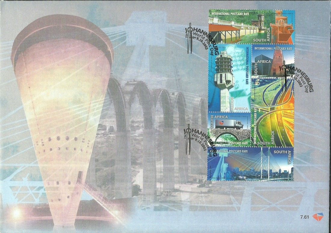 Znaczek Republika Południowej Afryki 2003 Mi 1516-1521 FDC