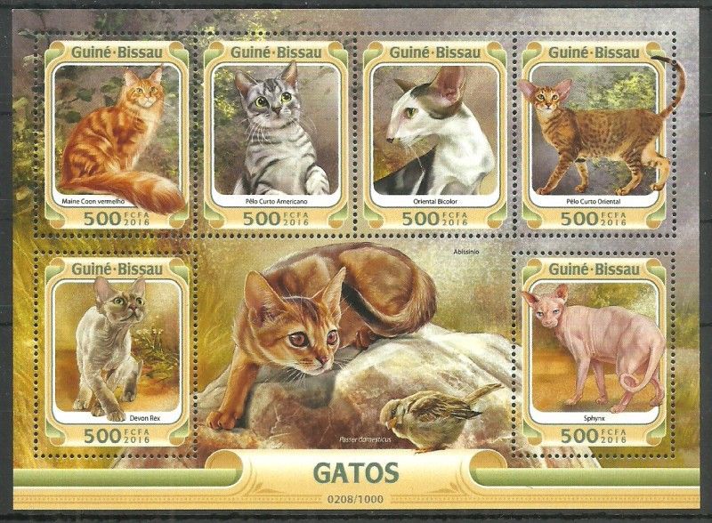 Znaczek Gwinea Bissau 2016 Mi ark 8460-8465 Czyste **