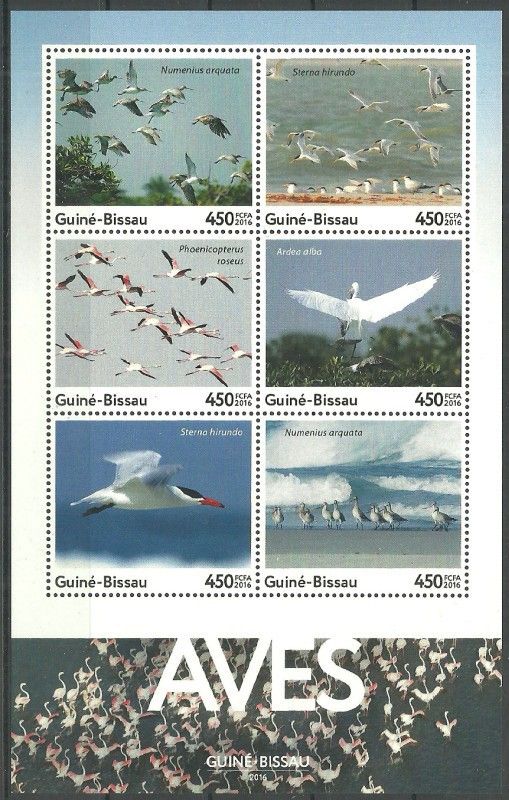Znaczek Gwinea Bissau 2016 Mi ark 8698-8703 Czyste **