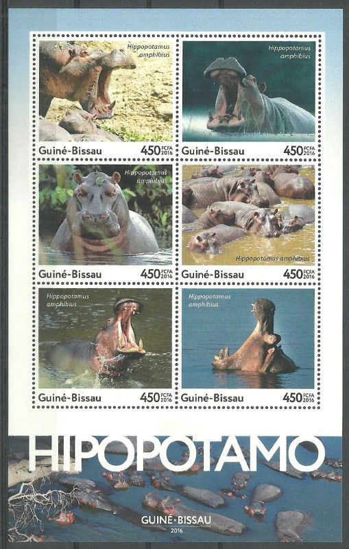Znaczek Gwinea Bissau 2016 Mi ark 8705-8710 Czyste **