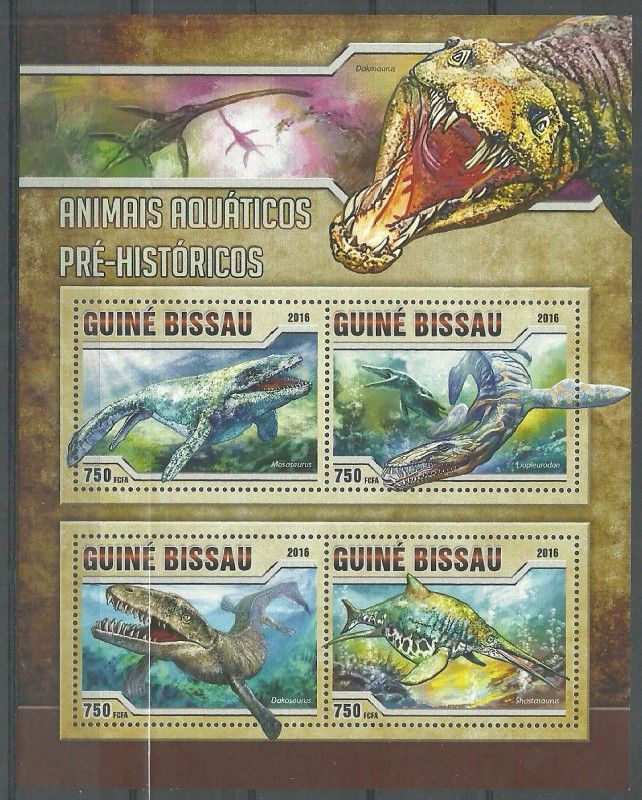 Znaczek Gwinea Bissau 2016 Mi ark 8716-8719 Czyste **