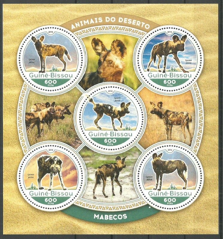 Znaczek Gwinea Bissau 2016 Mi ark 8829-8833 Czyste **