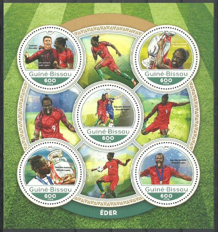 Znaczek Gwinea Bissau 2016 Mi ark 8841-8845 Czyste **