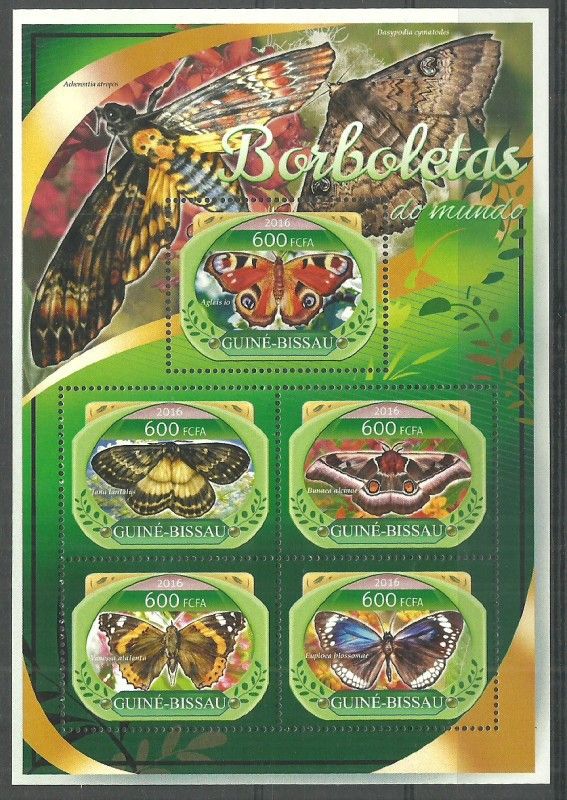 Znaczek Gwinea Bissau 2016 Mi ark 8907-8911 Czyste **