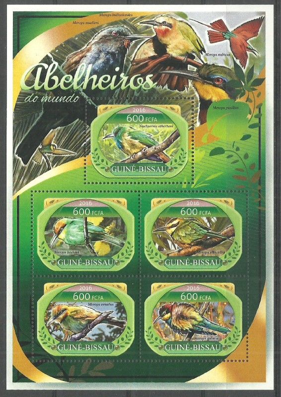 Znaczek Gwinea Bissau 2016 Mi ark 8913-8917 Czyste **