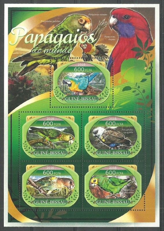 Znaczek Gwinea Bissau 2016 Mi ark 8931-8935 Czyste **