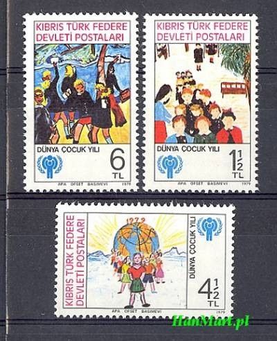Znaczek Cypr Północny 1979 Mi 77-79 Czyste **