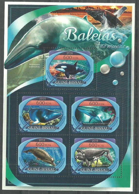 Znaczek Gwinea Bissau 2016 Mi ark 8943-8947 Czyste **
