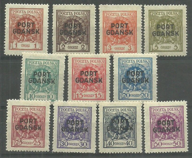 Znaczek Polska 1925 Mi 1-11 Fi 1yI-11yI Czyste **