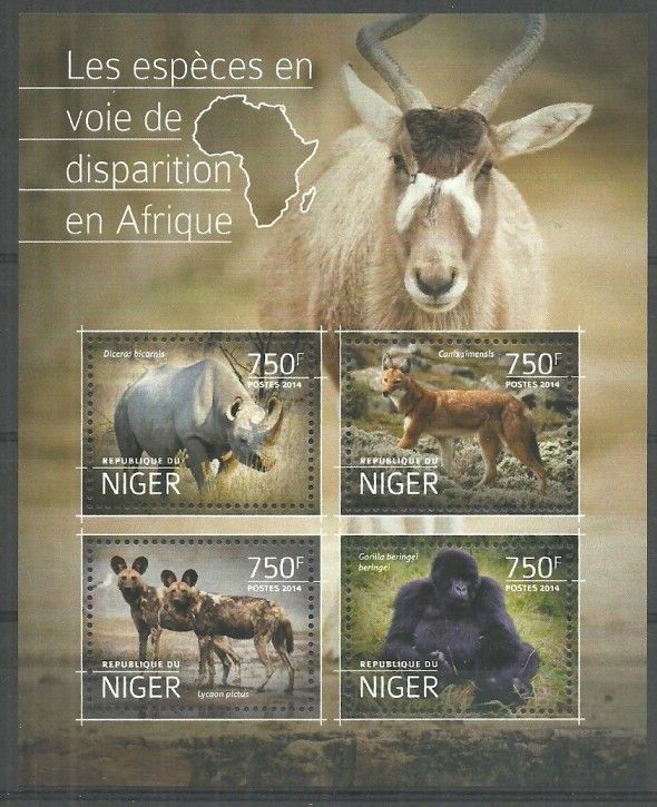 Znaczek Niger 2014 Mi ark 3209-3212 Czyste **