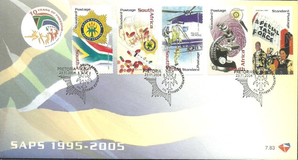 Znaczek Republika Południowej Afryki 2004 Mi 1622-1626 FDC