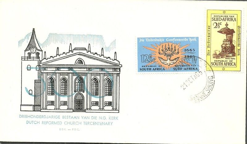 Znaczek Republika Południowej Afryki 1965 Mi 346-347 FDC