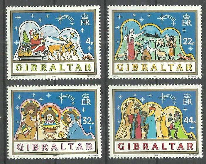 Znaczek Gibraltar 1989 Mi 586-589 Czyste **