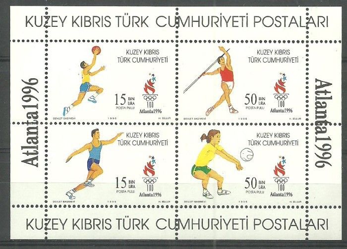 Znaczek Cypr Północny 1996 Mi bl 16 Czyste **