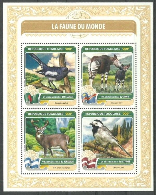 Znaczek Togo 2016 Mi ark 7589-7592 Czyste **