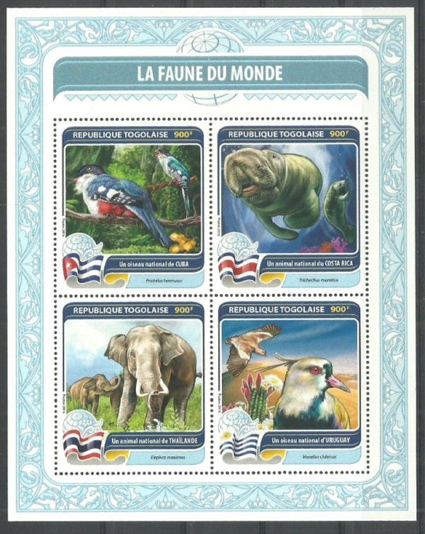 Znaczek Togo 2016 Mi ark 7594-7597 Czyste **