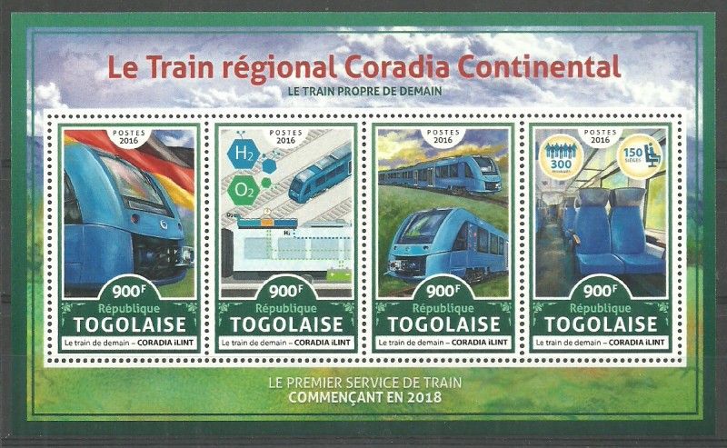 Znaczek Togo 2016 Mi ark 7889-7892 Czyste **