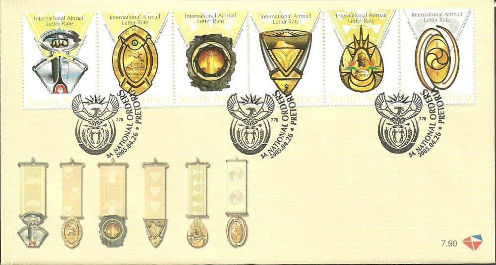 Znaczek Republika Południowej Afryki 2005 Mi 1635-1640 FDC