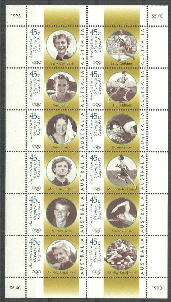 Znaczek Australia 1998 Mi ark 1681-1692 Czyste **