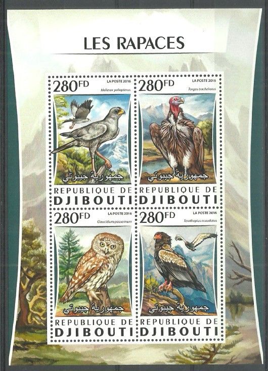 Znaczek Dżibuti 2016 Mi ark 1044-1047 Czyste **