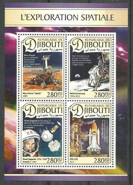 Znaczek Dżibuti 2016 Mi ark 1368-1371 Czyste **