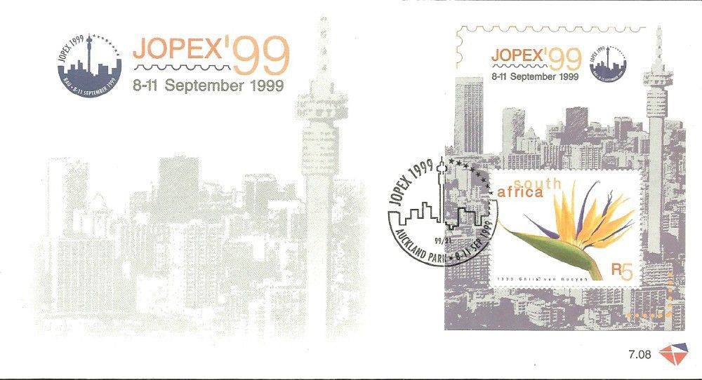Znaczek Republika Południowej Afryki 1999 Mi bl 79 FDC