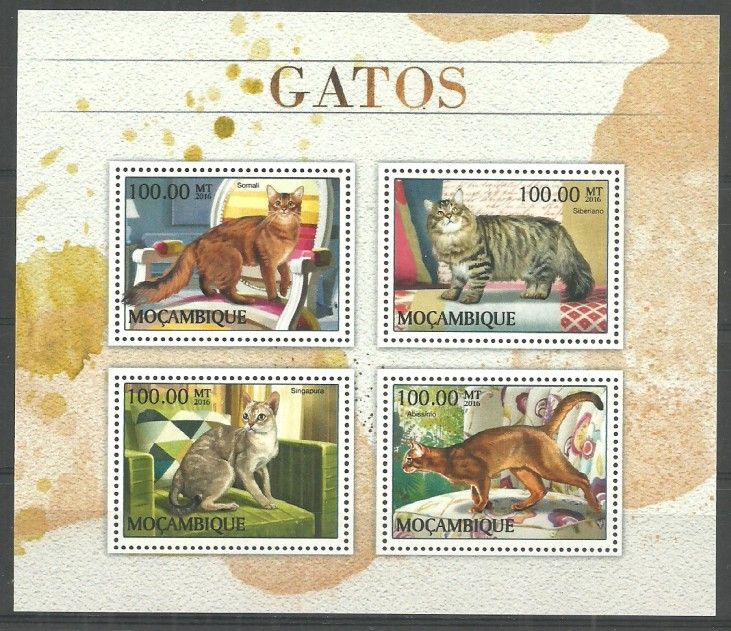 Znaczek Mozambik 2016 Mi ark 8934-8937 Czyste **