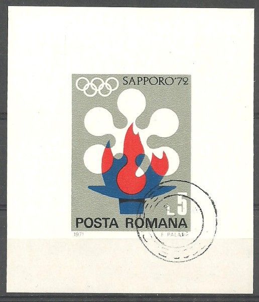 Znaczek Rumunia 1971 Mi abo bl 91 Stemplowane