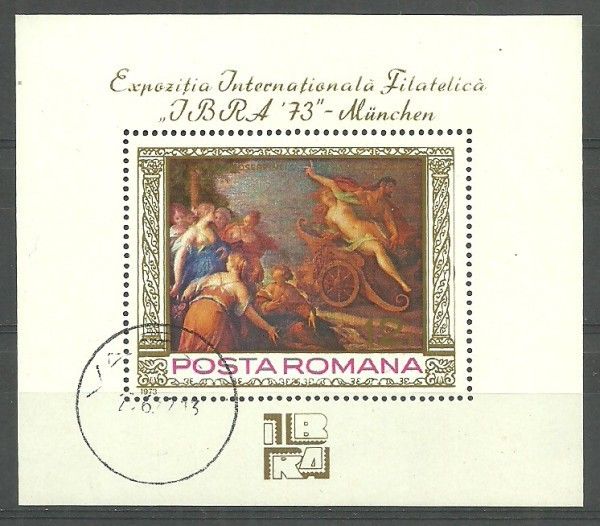 Znaczek Rumunia 1973 Mi abo bl 104 Stemplowane