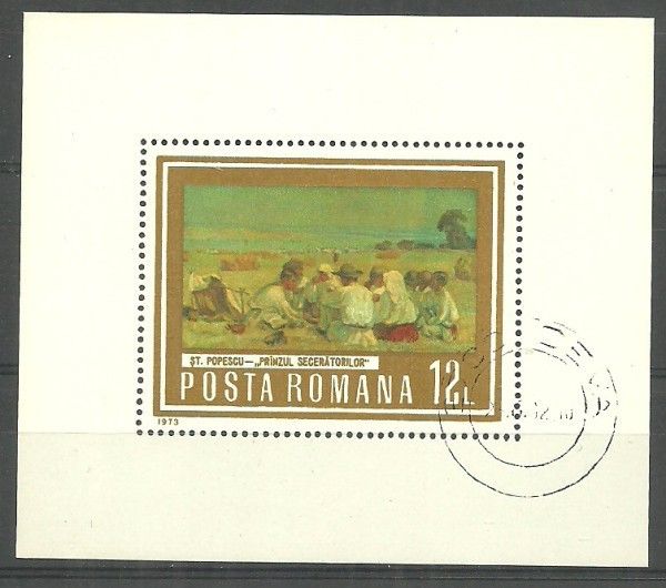 Znaczek Rumunia 1973 Mi abo bl 109 Stemplowane