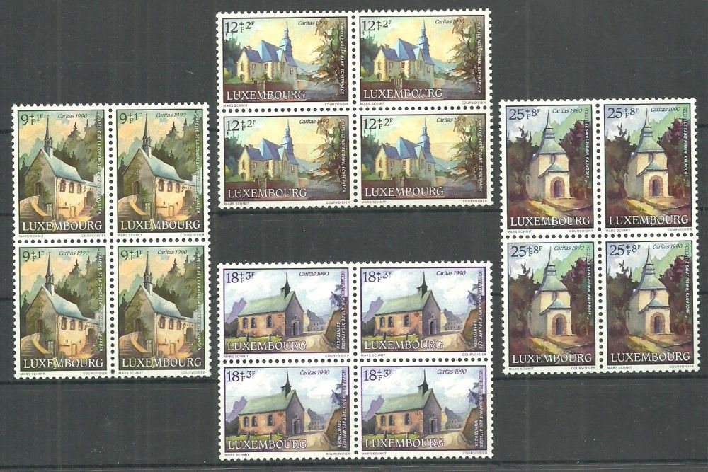 Znaczek Luksemburg 1990 Mi 1259-1262 Czyste **