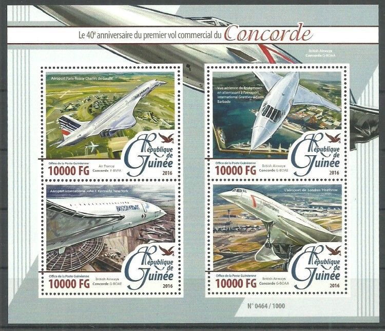 Znaczek Gwinea 2016 Mi ark 11613-11616 Czyste **