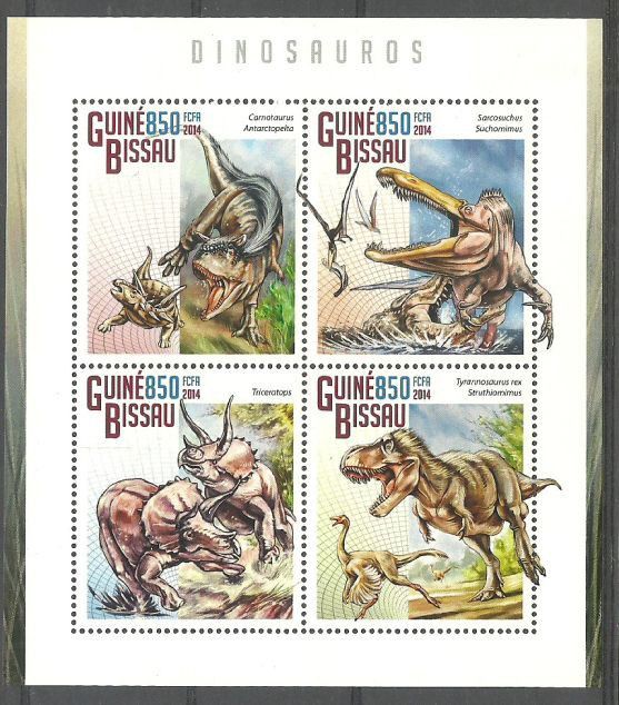 Znaczek Gwinea Bissau 2014 Mi ark 7523-7526 Czyste **