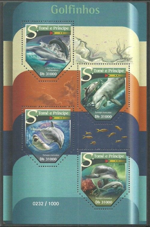 Znaczek Wyspy Św. Tomasza i Książęca 2015 Mi ark 6420-6423 Czyste **