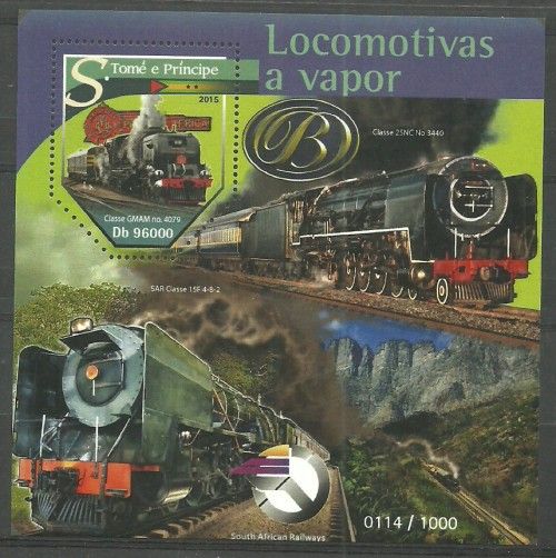 Znaczek Wyspy Św. Tomasza i Książęca 2015 Mi bl 1143 Czyste **