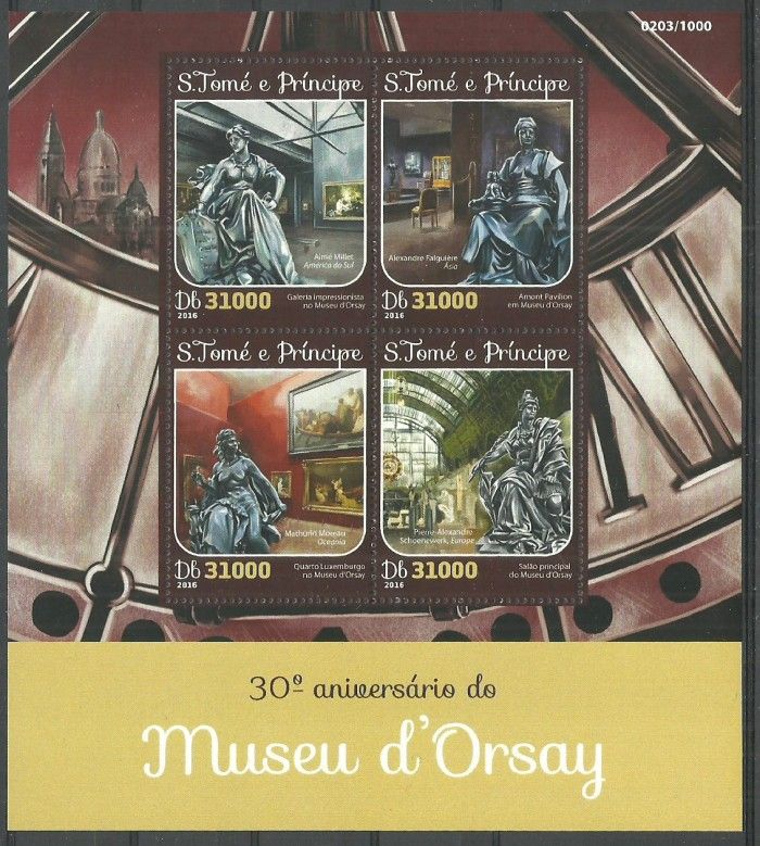 Znaczek Wyspy Św. Tomasza i Książęca 2016 Mi ark 6596-6599 Czyste **