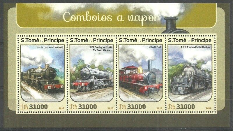 Znaczek Wyspy Św. Tomasza i Książęca 2016 Mi ark 6881-6884 Czyste **