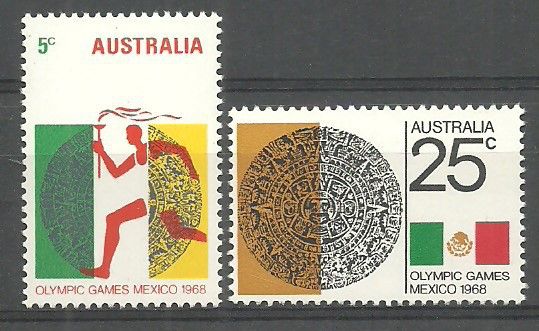 Znaczek Australia 1968 Mi 406-407 Czyste **