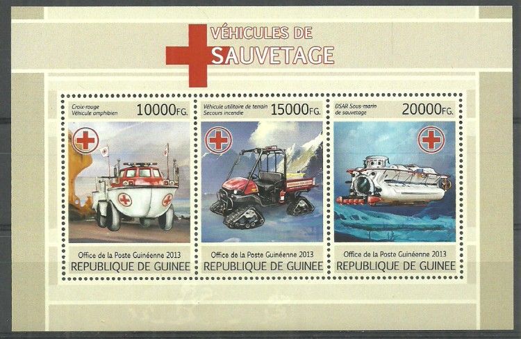 Znaczek Gwinea 2013 Mi ark 9709-9711 Czyste **