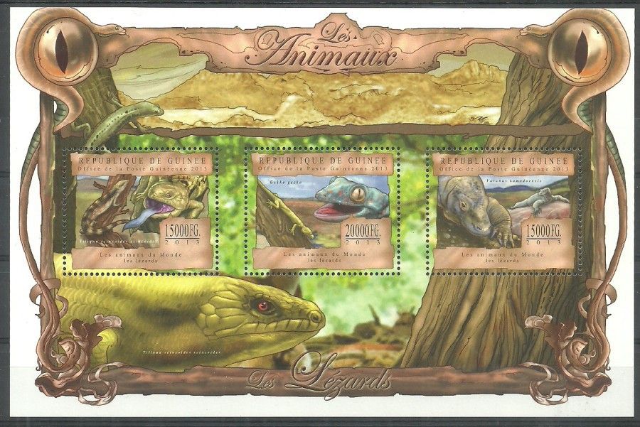 Znaczek Gwinea 2013 Mi ark 9813-9815 Czyste **