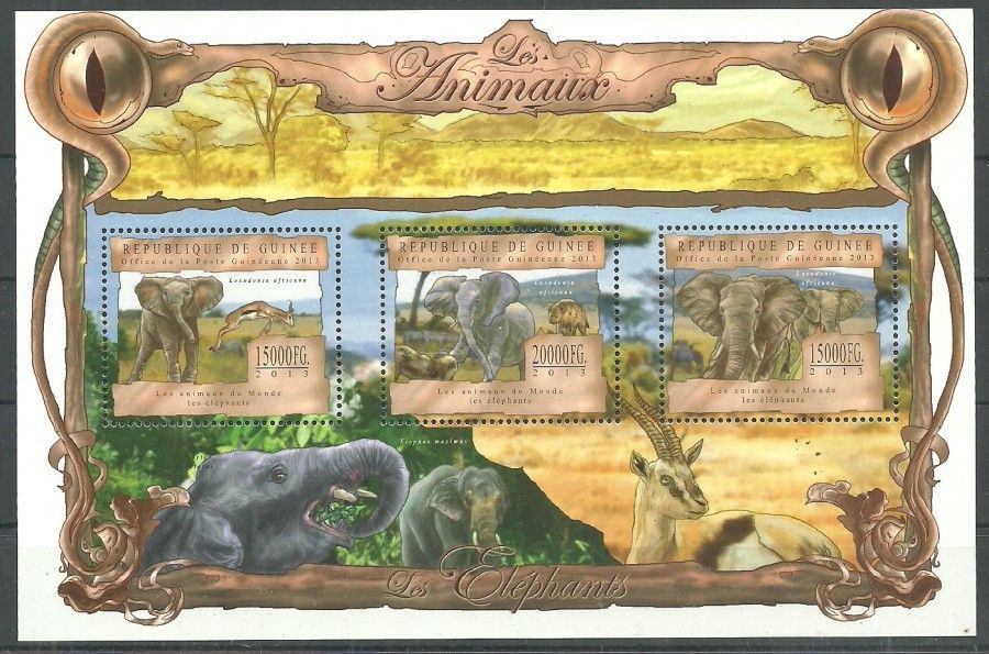 Znaczek Gwinea 2013 Mi ark 9825-9827 Czyste **