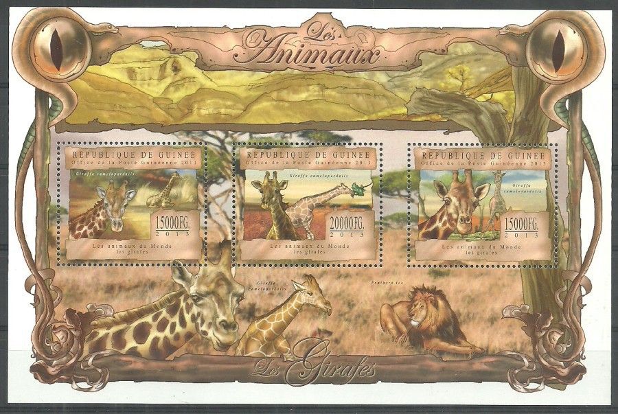 Znaczek Gwinea 2013 Mi ark 9829-9831 Czyste **