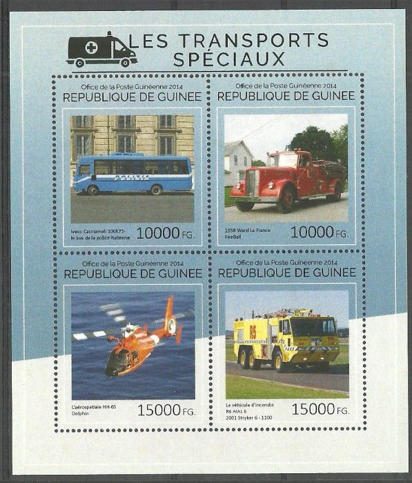 Znaczek Gwinea 2014 Mi ark 10647-10650 Czyste **