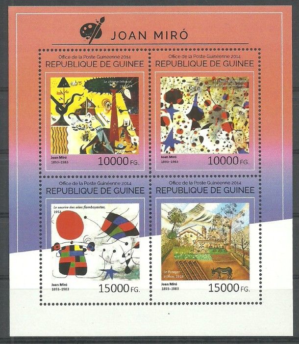Znaczek Gwinea 2014 Mi ark 10777-10780 Czyste **